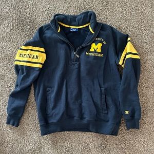 Unisex University of Michigan Champion quarter zip sweatshirt